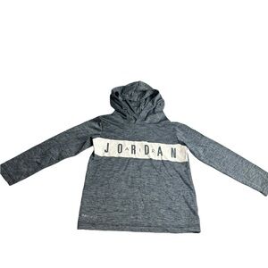 Toddler NIKE AIR JORDAN Dri Fit Long Sleeve Logo Hoodie Tee Shirt - Size 2T